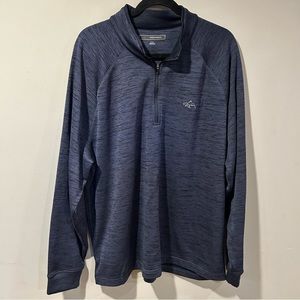 Greg Norman Men’s Quarter Zip Pullover Heather Blue Excellent Condition XL